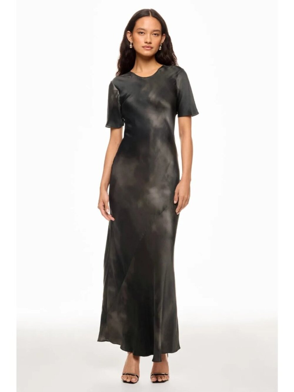 R-91. Silk Laundry Short Sleeve Bias Dress XS